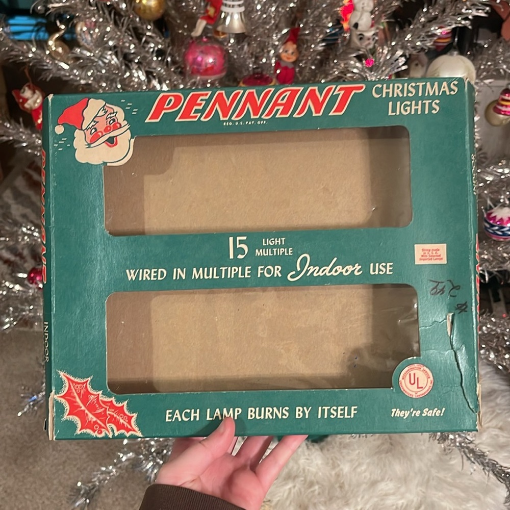 Vtg Pennant Indoor Christmas Tree Lights ~ Original Box ~ Works ~ - Picture 5 of 7